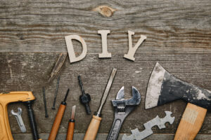DIYの文字とDIYの道具